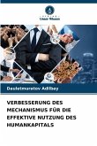 VERBESSERUNG DES MECHANISMUS FÜR DIE EFFEKTIVE NUTZUNG DES HUMANKAPITALS VERBESSERUNG DES MECHANISMUS FÜR DIE EFFEKTIVE NUTZUNG DES HUMANKAPITALS