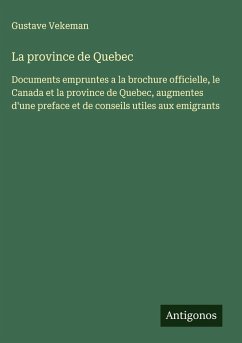 Cover La province de Quebec