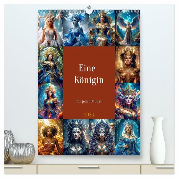 Eine Königin für jeden Monat (hochwertiger Premium Wandkalender 2026 DIN A2 hoch), Kunstdruck in Hochglanz