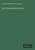 De la droite manière de vivre