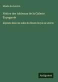 Notice des tableaux de la Galerie Espagnole