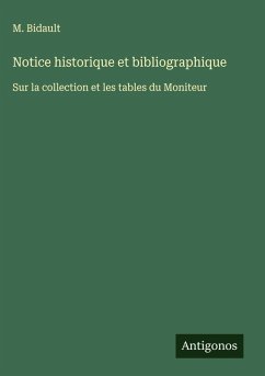 Cover Notice historique et bibliographique