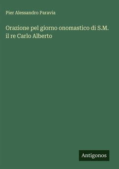 Cover Orazione pel giorno onomastico di S.M. il re Carlo Alberto