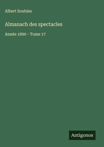 Almanach des spectacles Almanach des spectacles