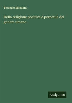 Cover Della religione positiva e perpetua del genere umano