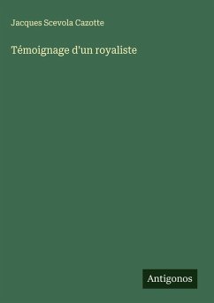 Cover Témoignage d'un royaliste
