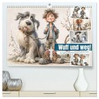 Wuff und weg! (hochwertiger Premium Wandkalender 2026 DIN A2 quer), Kunstdruck in Hochglanz