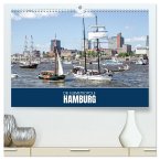 Die Elbmetropole Hamburg (hochwertiger Premium Wandkalender 2026 DIN A2 quer), Kunstdruck in Hochglanz