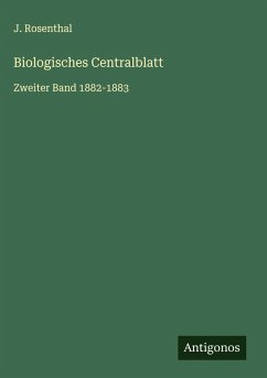 Biologisches Centralblatt Cover Biologisches Centralblatt