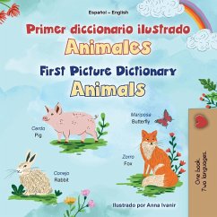 First Picture Dictionary - Animals (Spanish English Bilingual Children's Book)