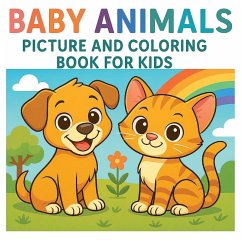 Cover Baby Animals Picture and Coloring Book for Kids