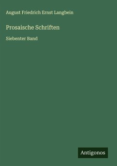 Cover Prosaische Schriften