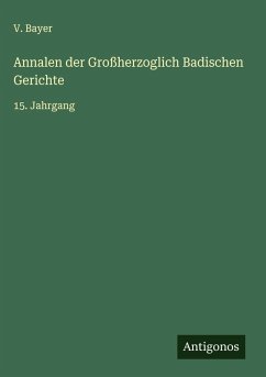 Cover Annalen der Großherzoglich Badischen Gerichte