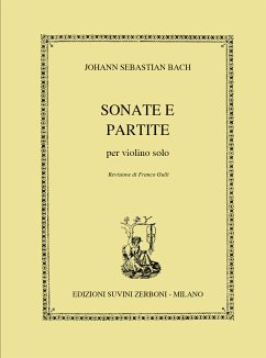 Cover Johann Sebastian Bach, Partite E Sonate Per Violino Solo Violin Partitur