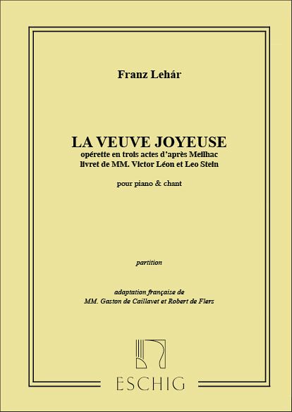 La veuve joyeuse réduction chant et piano (frz)