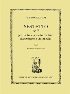 Cover Sextett op.9 für Flöte, Klarinette, Violine, 2 Gitarren und Violoncello Stimmen