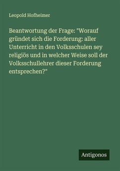 Cover Beantwortung der Frage: 