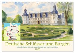 Cover Deutsche Schlösser und Burgen (Wandkalender 2026 DIN A3 quer), CALVENDO Monatskalender