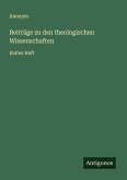 Beiträge zu den theologischen Wissenschaften