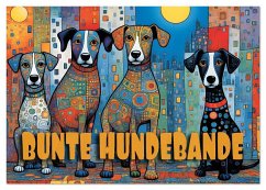 Cover Bunte Hundebande (Tischkalender 2026 DIN A5 quer), CALVENDO Monatskalender
