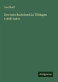Der erste Buchdruck in Tübingen (1498-1534)