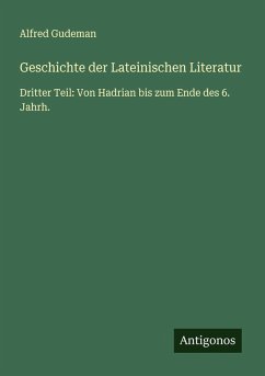 Geschichte der Lateinischen Literatur Cover Geschichte der Lateinischen Literatur