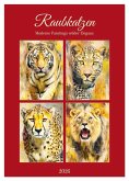Raubkatzen. Moderne Paintings wilder Eleganz (Tischkalender 2026 DIN A5 hoch), CALVENDO Monatskalender