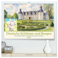 Cover Deutsche Schlösser und Burgen (hochwertiger Premium Wandkalender 2026 DIN A2 quer), Kunstdruck in Hochglanz