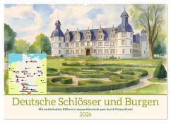 Cover Deutsche Schlösser und Burgen (Wandkalender 2026 DIN A2 quer), CALVENDO Monatskalender