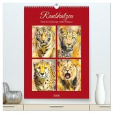 Raubkatzen. Moderne Paintings wilder Eleganz (hochwertiger Premium Wandkalender 2026 DIN A2 hoch), Kunstdruck in Hochglanz