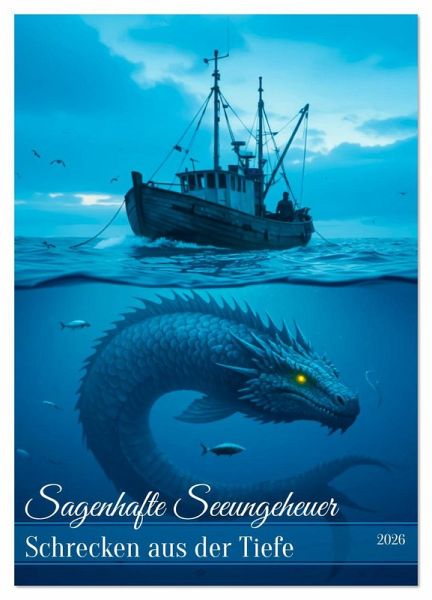 Sagenhafte Seeungeheuer - Schrecken aus der Tiefe (Wandkalender 2026 DIN A3 hoch), CALVENDO Monatskalender