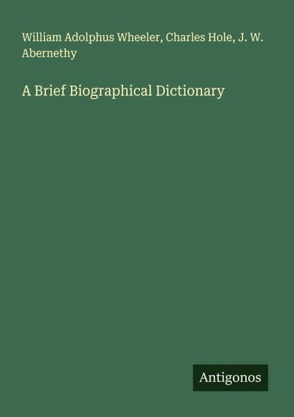 A Brief Biographical Dictionary