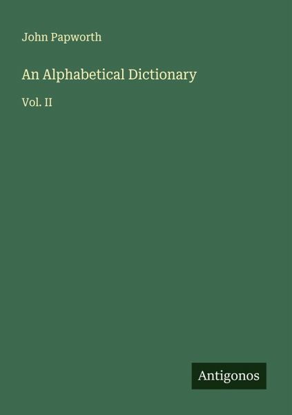 An Alphabetical Dictionary
