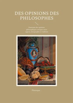 Cover Des Opinions des Philosophes