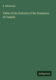 Table of the Statutes of the Dominion of Canada Table of the Statutes of the Dominion of Canada
