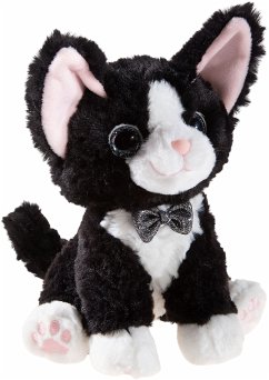 Heunec 292079 - MISANIMO Katze Devon Rex, sitzend, schwarz/weiß, Plüsch, 23 cm Heunec 292079 - MISANIMO Katze Devon Rex, sitzend, schwarz/weiß, Plüsch, 23 cm