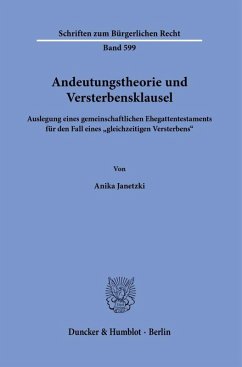 Andeutungstheorie und Versterbensklausel Cover Andeutungstheorie und Versterbensklausel