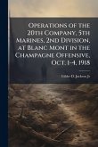 Operations of the 20th Company, 5th Marines, 2nd Division, at Blanc Mont in the Champagne Offensive, Oct. 1-4, 1918 Operations of the 20th Company, 5th Marines, 2nd Division, at Blanc Mont in the Champagne Offensive, Oct. 1-4, 1918