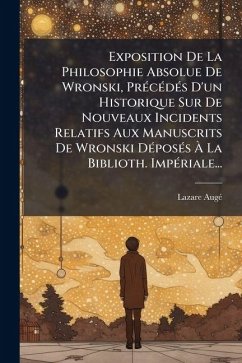 Exposition De La Philosophie Absolue De Wronski, PrÃ(c)cÃ(c)dÃ(c)s D'un Historique Sur De Nouveaux Incidents Relatifs Aux Manuscrits De Wronski DÃ(c)posÃ(c)s Ã€ La Biblioth. ImpÃ(c)riale... - Augã(c), Lazare