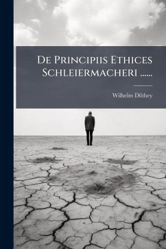 Cover De Principiis Ethices Schleiermacheri ......