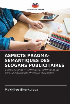 Cover Aspects Pragma-Sémantiques Des Slogans Publicitaires