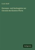 Personen- und Sachregister zur Chronik des Klosters Pforta