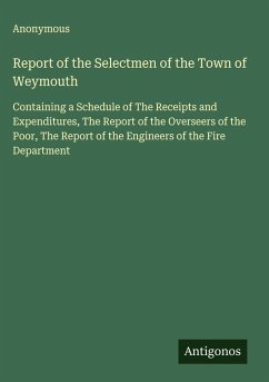 Report of the Selectmen of the Town of Weymouth Cover Report of the Selectmen of the Town of Weymouth