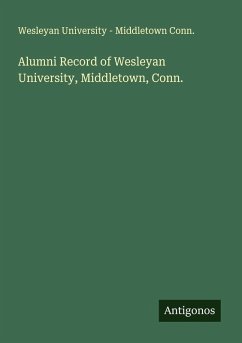 Cover Alumni Record of Wesleyan University, Middletown, Conn.