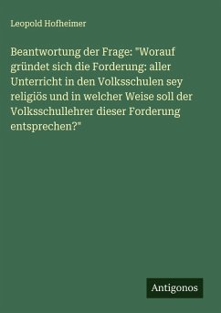 Beantwortung der Frage:  Cover Beantwortung der Frage: