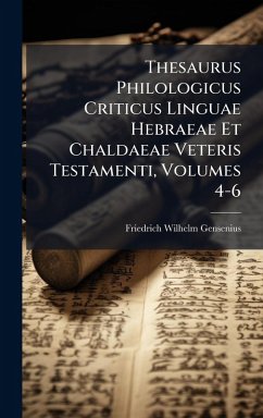 Cover Thesaurus Philologicus Criticus Linguae Hebraeae Et Chaldaeae Veteris Testamenti, Volumes 4-6