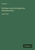 Beiträge zu den theologischen Wissenschaften