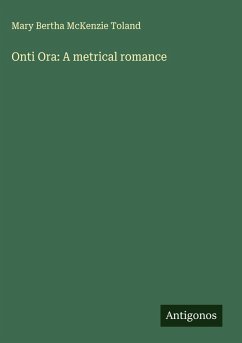 Cover Onti Ora: A metrical romance
