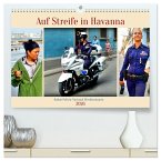 Auf Streife in Havanna - Kubas Policia Nacional Revolucionaria (hochwertiger Premium Wandkalender 2026 DIN A2 quer), Kunstdruck in Hochglanz