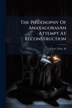 Cover The Philosophy Of AnaxagorasAn Attempt At Reconstruction